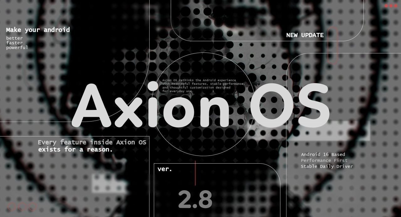 AxionOS 2.8 release banner