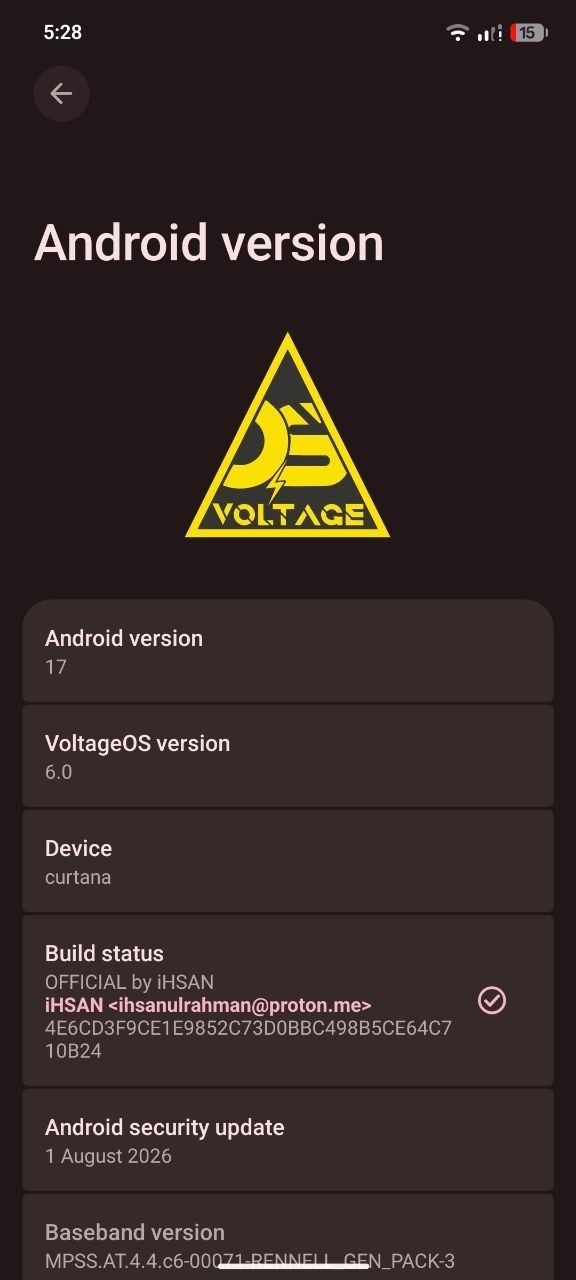 VoltageOS 6.0 Unofficial — screenshot 1